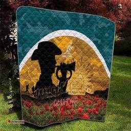 Wallabies ANZAC Day Quilt Last Post Poppy Lest We Forget LT14