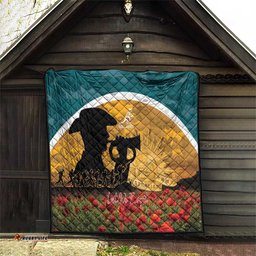 Wallabies ANZAC Day Quilt Last Post Poppy Lest We Forget LT14