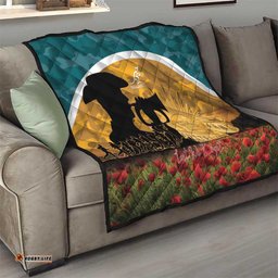 Wallabies ANZAC Day Quilt Last Post Poppy Lest We Forget LT14