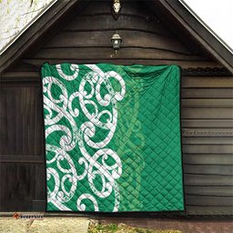 Pounamu Green Maori Quilt Koru Kowhaiwhai LT7