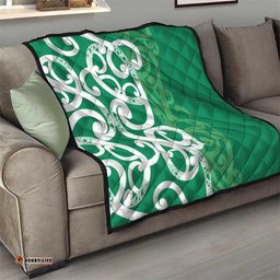 Pounamu Green Maori Quilt Koru Kowhaiwhai LT7