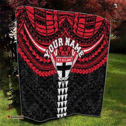 Personalized St Kilda Saints Quilt Polynesian Tribal Pattern Heritage Football TS04