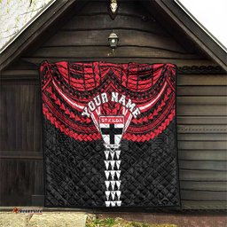 Personalized St Kilda Saints Quilt Polynesian Tribal Pattern Heritage Football TS04