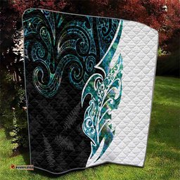 Proud Aotearoa Quilt Maori Silver Fern Mix Paua Shell Pattern LT14