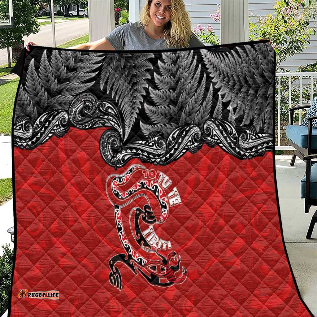Aotearoa Toitu Te Tiriti Quilt Taniwha Tribal Motifs LT03