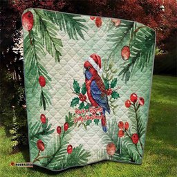 Watercolor Floral Crimson Rosella Quilt Its Aussie Christmas Time! LT9