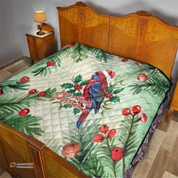 Watercolor Floral Crimson Rosella Quilt Its Aussie Christmas Time! LT9