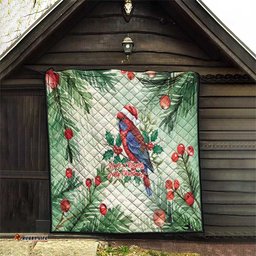 Watercolor Floral Crimson Rosella Quilt Its Aussie Christmas Time! LT9