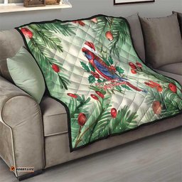 Watercolor Floral Crimson Rosella Quilt Its Aussie Christmas Time! LT9