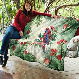 Watercolor Floral Crimson Rosella Quilt Its Aussie Christmas Time! LT9