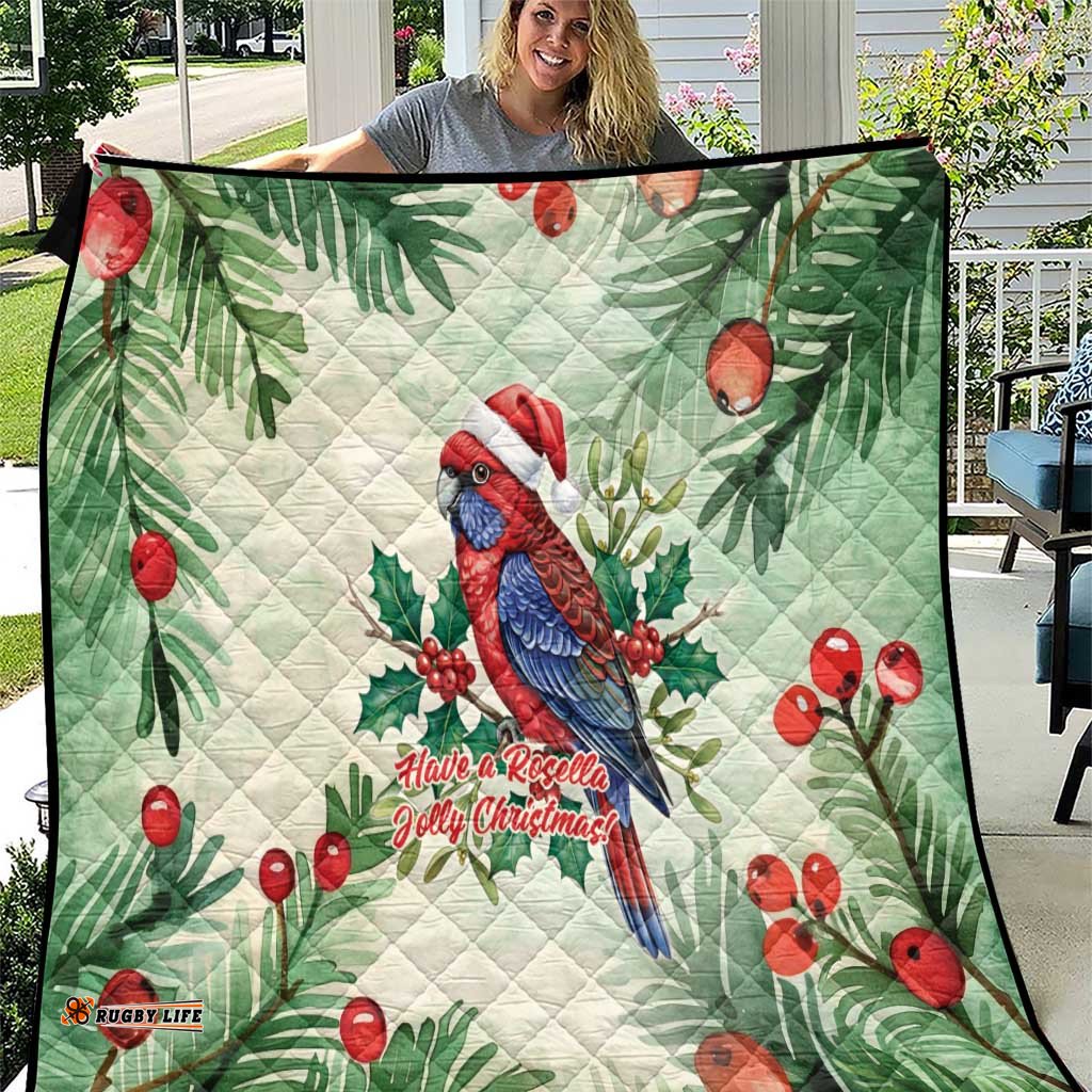 Watercolor Floral Crimson Rosella Quilt Its Aussie Christmas Time! LT9