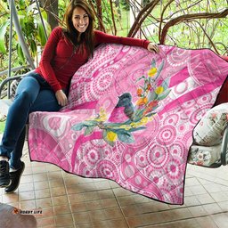 Pink Robin Aboriginal Inspired Quilt LT9