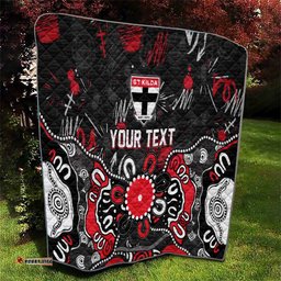 Personalized St Kilda Saints Quilt Aboriginal Dot Painting Graffiti Style TS04