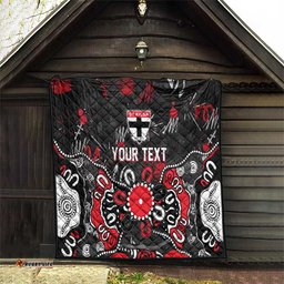 Personalized St Kilda Saints Quilt Aboriginal Dot Painting Graffiti Style TS04