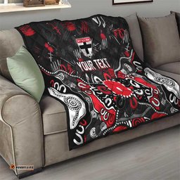 Personalized St Kilda Saints Quilt Aboriginal Dot Painting Graffiti Style TS04