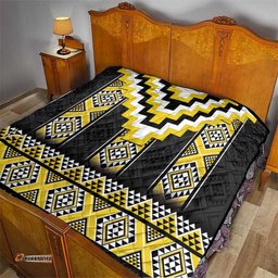 Yellow Taniko Aotearoa Quilt Niho Taniwha Mix Poutama LT14
