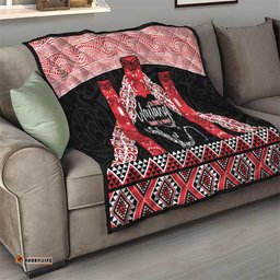 Toitu Te Tiriti O Waitangi Quilt Maori Wharenui With Taniko Motifs LT14