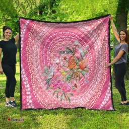 Personalized Pink Galah Aboriginal Dot Art Quilt Australias Breast Cancer Awareness LT9