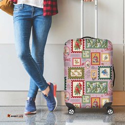 Aussie Birds Christmas La La Land Luggage Cover Pink Vintage Stamp Edition LT9