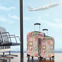 Aussie Birds Christmas La La Land Luggage Cover Pink Vintage Stamp Edition LT9