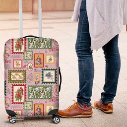 Aussie Birds Christmas La La Land Luggage Cover Pink Vintage Stamp Edition LT9