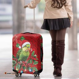 Aussie Green Budgerigar Luggage Cover Aboriginal Inspired Christmas LT9