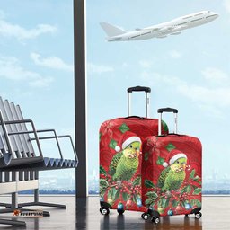 Aussie Green Budgerigar Luggage Cover Aboriginal Inspired Christmas LT9