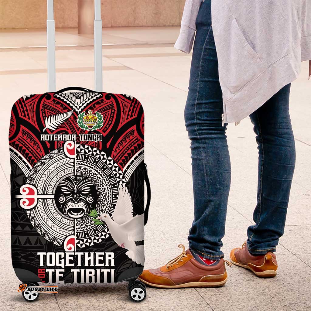 Aotearoa and Tonga Mo Te Tiriti Luggage Cover New Zealand Honour The Treaty Ake!Ake!Ake! LT9
