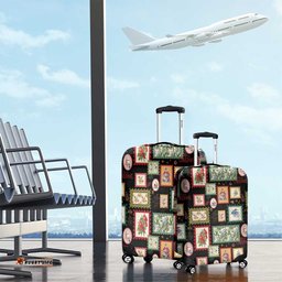 Aussie Birds Christmas La La Land Luggage Cover Black Vintage Stamp Edition LT9