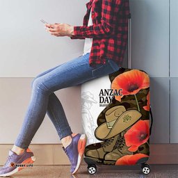 Australia ANZAC Day Luggage Cover Boots And Slouch Hat Lest We Forget LT14
