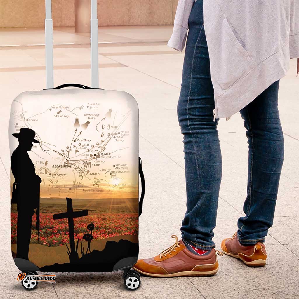 Australia And New Zealand ANZAC Day Luggage Cover Battle Of Beersheba LT05