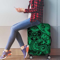 Aotearoa Maori Hei Tiki Luggage Cover Kakariki Kowhaiwhai Puhoro Motif LT9