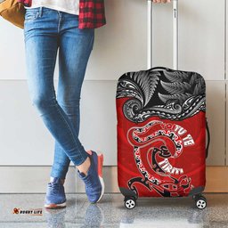 Aotearoa Toitu Te Tiriti Luggage Cover Taniwha Tribal Motifs LT03