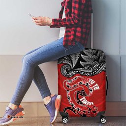Aotearoa Toitu Te Tiriti Luggage Cover Taniwha Tribal Motifs LT03