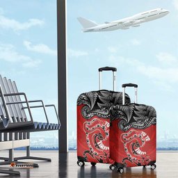 Aotearoa Toitu Te Tiriti Luggage Cover Taniwha Tribal Motifs LT03