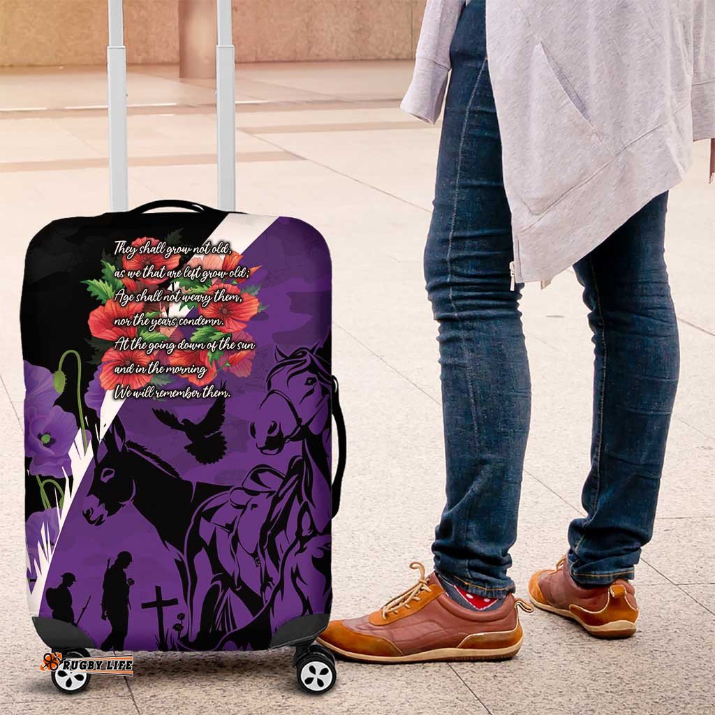 Australia ANZAC Day Luggage Cover Animals of War - Lest We Forget LT7