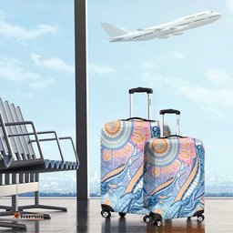 Aussie NAIDOC Week Pastel Luggage Cover Dreaming Whales LT7
