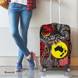 Aotearoa and Australia Toitu Te Tiriti Luggage Cover Honour the Treaty - Stand Together Stand Stronger LT03
