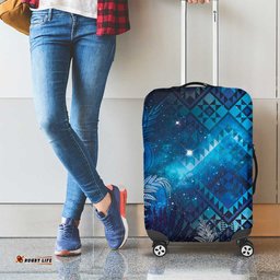 Aotearoa Taniko Matariki Luggage Cover Cosmic Blue LT7