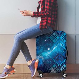 Aotearoa Taniko Matariki Luggage Cover Cosmic Blue LT7
