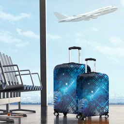 Aotearoa Taniko Matariki Luggage Cover Cosmic Blue LT7