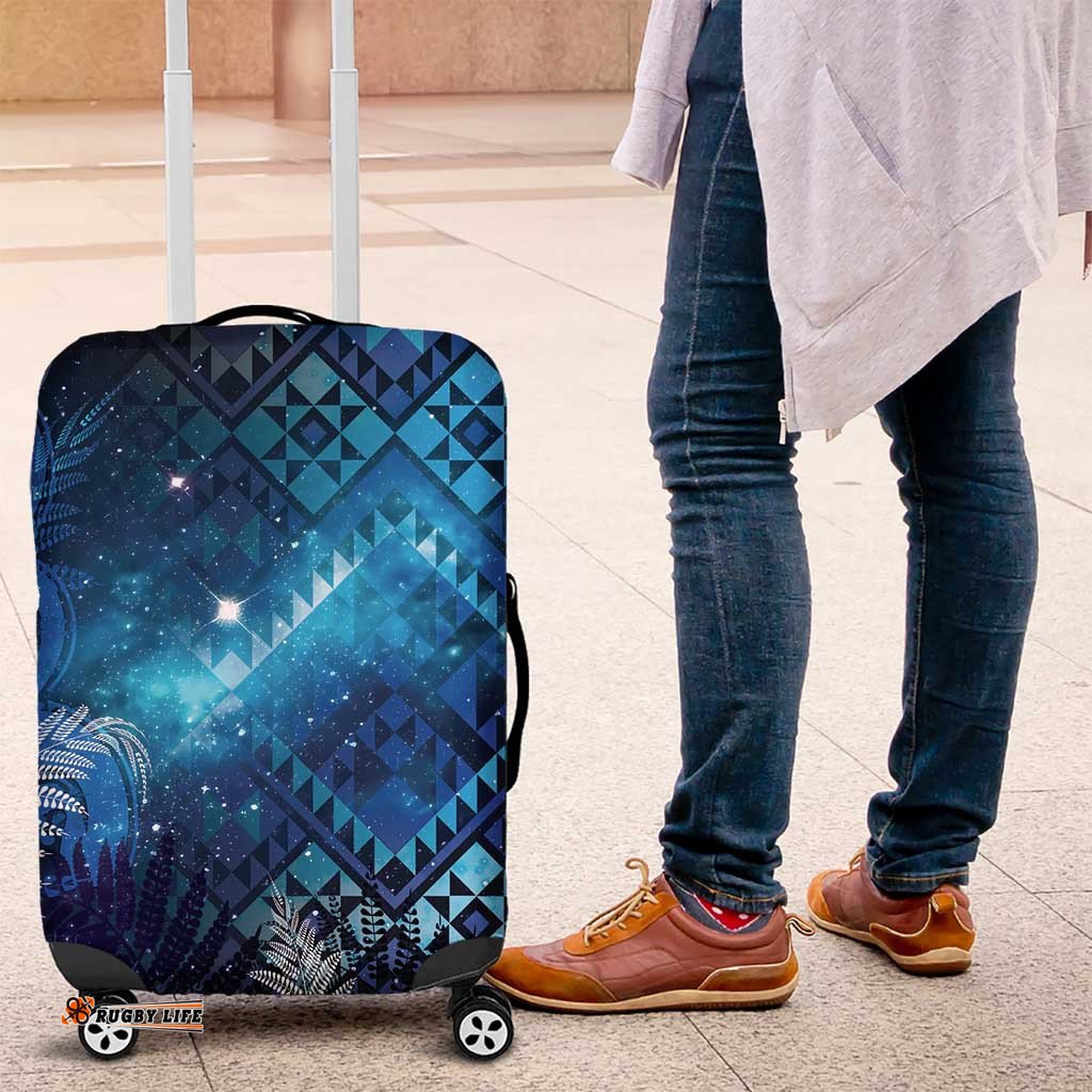 Aotearoa Taniko Matariki Luggage Cover Cosmic Blue LT7