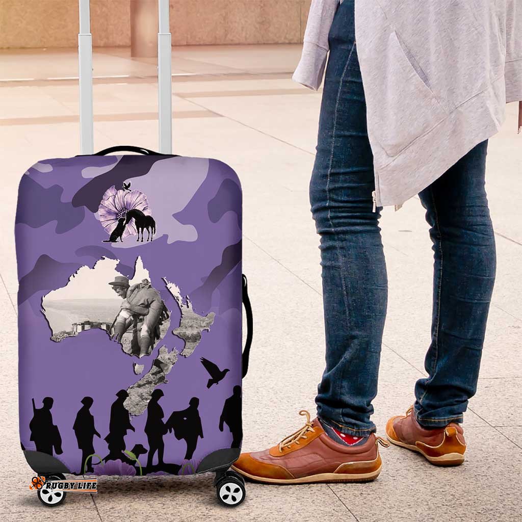ANZAC Day Luggage Cover Lest We Forget the Animals Too LT19
