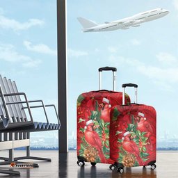 Aussie Red Cardinal Luggage Cover Aboriginal Inspired Christmas LT9