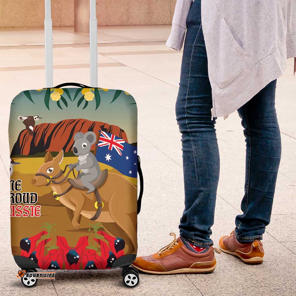 26 January One Proud Aussie Luggage Cover Kangaroo and Koala Happy Australia Day LT9
