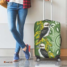 Aussie Kokaburra Golden Wattle Luggage Cover Aboriginal with National Color LT9