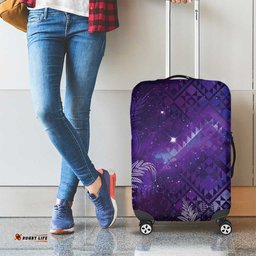 Aotearoa Taniko Matariki Luggage Cover Cosmic Violet LT7