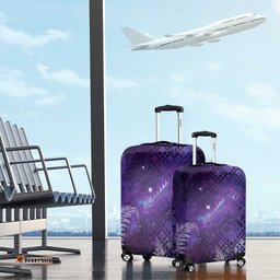 Aotearoa Taniko Matariki Luggage Cover Cosmic Violet LT7