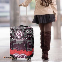 ANZAC Day Manly Warringah Sea Eagles Luggage Cover Military Memorial Aboriginal Indigenous Art TS04