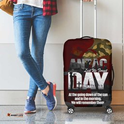 Australia ANZAC Day Luggage Cover We Will Remember Them Poppy Camouflage LT14